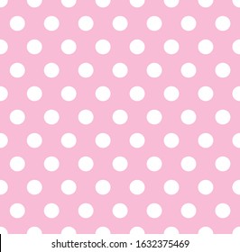 Pink polka pattern vector illustration
Pink and white background design.