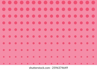 Pink Polka Seamless pattern. Hand drawn illustration. Variety colorful polka. Casual polka dot texture. Stylish doodle. EPS 10