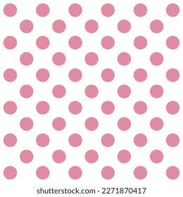 Pink Polkadot Dots Seamless Pattern Background Vector