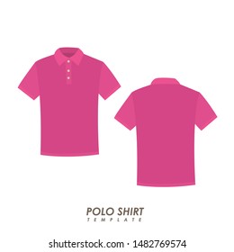 Pink polo shirt on isolated background
