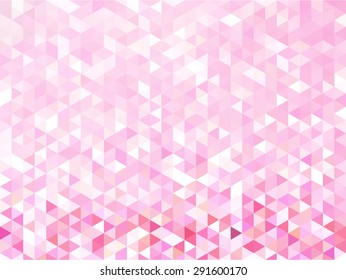 Pink polygon abstract background, Vector Illustration, Creative business design template. Valentine background
