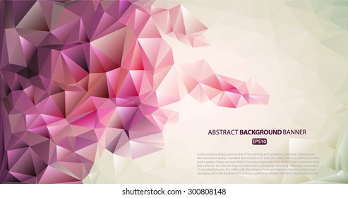 Pink polygon abstract background.Vector EPS 10 illustration.