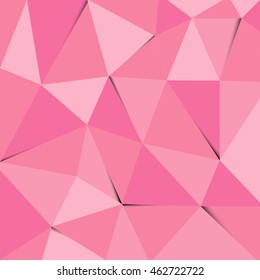 Pink polygon abstract triangle background, stock vector