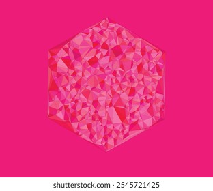 Vetor de Cor de Fundo do Polígono Rosa