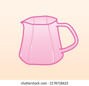 Pink polygon liquid jug in vector illustration 