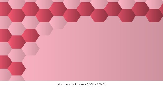 Pink polygon texture. abstract hexagon background. Vector illustration.