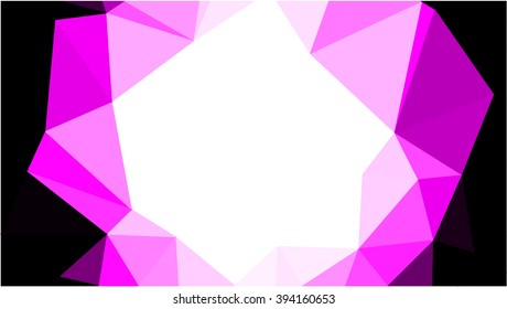 Pink polygonal background with white space center for business text