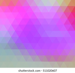 Pink polygonal illustration with triangle. Geometric background.