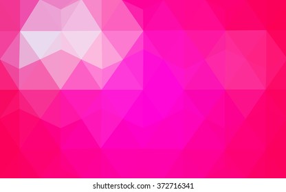 Pink polygonal illustration, which consist of triangles. Geometric background in Origami style with gradient. Triangular design for your business.
