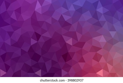 Pink polygonal illustration, which consist of triangles. Geometric background in Origami style with gradient. Triangular design for your business.