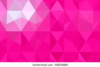 Pink polygonal illustration, which consist of triangles. Geometric background in Origami style with gradient. Triangular design for your business.