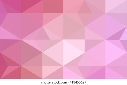 Pink polygonal illustration, which consist of triangles. Geometric background in Origami style with gradient. Triangular design for your business.