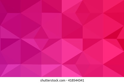 Pink polygonal illustration, which consist of triangles. Geometric background in Origami style with gradient. Triangular design for your business.