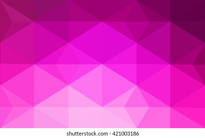Pink polygonal illustration, which consist of triangles. Geometric background in Origami style with gradient. Triangular design for your business.