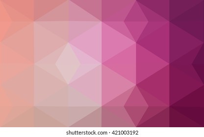 Pink polygonal illustration, which consist of triangles. Geometric background in Origami style with gradient. Triangular design for your business.