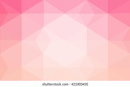 Pink polygonal illustration, which consist of triangles. Geometric background in Origami style with gradient. Triangular design for your business.