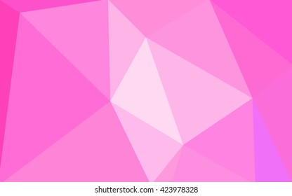 Pink polygonal illustration, which consist of triangles. Geometric background in Origami style with gradient. Triangular design for your business.