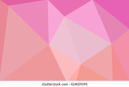 Pink polygonal illustration, which consist of triangles. Geometric background in Origami style with gradient. Triangular design for your business.