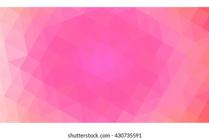 Pink polygonal illustration, which consist of triangles. Geometric background in Origami style with gradient. Triangular design for your business.
