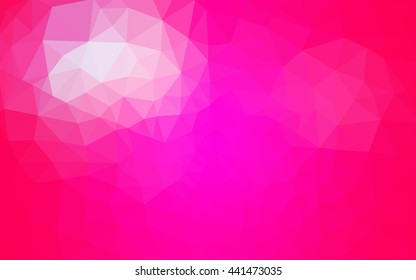 Pink polygonal illustration, which consist of triangles. Geometric background in Origami style with gradient. Triangular design for your business.