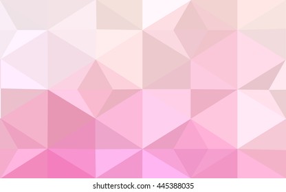Pink polygonal illustration, which consist of triangles. Geometric background in Origami style with gradient. Triangular design for your business.