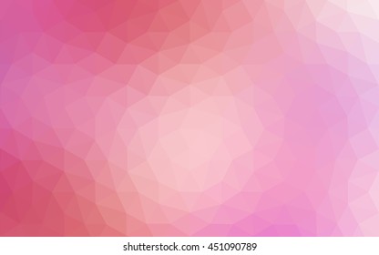 Pink polygonal illustration, which consist of triangles. Geometric background in Origami style with gradient. Triangular design for your business.