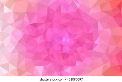 Pink polygonal illustration, which consist of triangles. Geometric background in Origami style with gradient. Triangular design for your business.