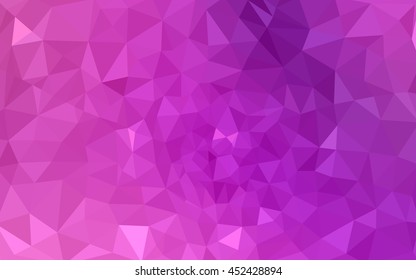 Pink polygonal illustration, which consist of triangles. 