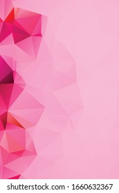 Pink Polygonal Mosaic Background, Creative Design