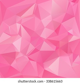 Pink Polygonal Mosaic Background, Creative Design Templates