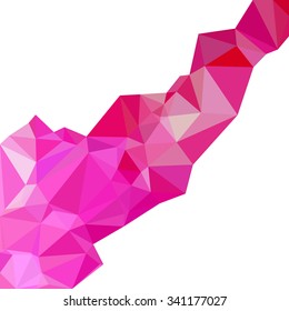 Pink Polygonal Mosaic Background, Creative Design Templates