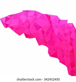 Pink Polygonal Mosaic Background, Creative Design Templates