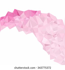 Pink Polygonal Mosaic Background, Creative Design Templates