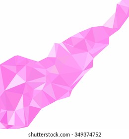 Pink Polygonal Mosaic Background, Creative Design Templates