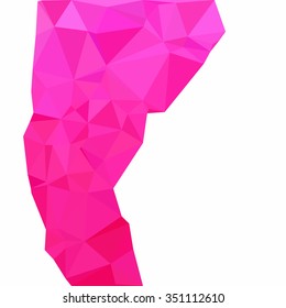 Pink Polygonal Mosaic Background, Creative Design Templates