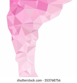 Pink Polygonal Mosaic Background, Creative Design Templates