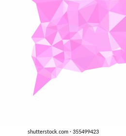 Pink Polygonal Mosaic Background, Creative Design Templates