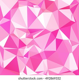 Pink Polygonal Mosaic Background, Creative Design Templates
