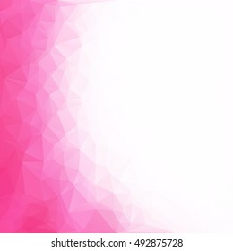 Pink Polygonal Mosaic Background, Creative Design Templates