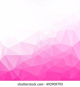 Pink Polygonal Mosaic Background, Creative Design Templates