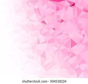 Pink Polygonal Mosaic Background, Creative Design Templates
