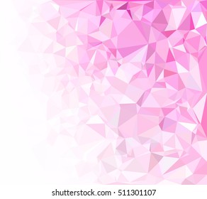 Pink Polygonal Mosaic Background, Creative Design Templates