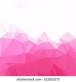 Pink Polygonal Mosaic Background, Creative Design Templates