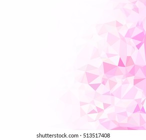 Pink Polygonal Mosaic Background, Creative Design Templates