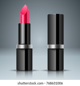 Pink pomade realistic icon. Vector eps 10