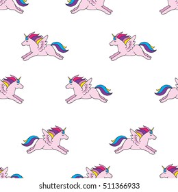 pink pony horse unicorn pattern 