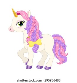 Pink pony illustration.