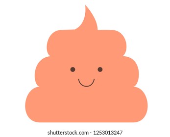Pink poo character