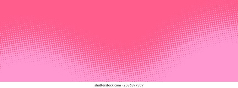 Pink pop art background in retro comics style with halftone dots design, vector illustration eps10