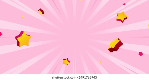 Pink pop art, retro design, stripes mockup. Vector illustration. Halftone vintage background for text, vector illustration